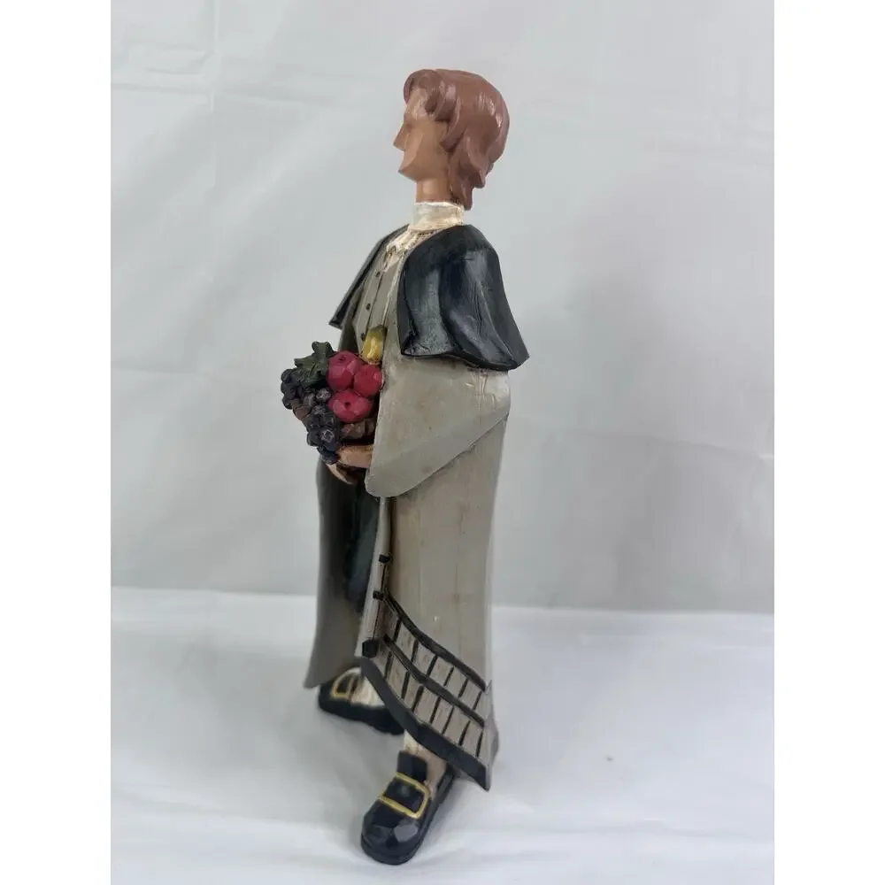 Pilgrim Figurine Folk Art Primitive Thanksgiving Fall Decor